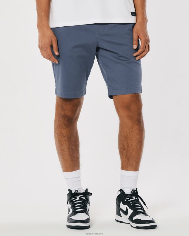 Bottoms Hollister Men Twill Jogger Shorts 9\\ 488201146 Blue